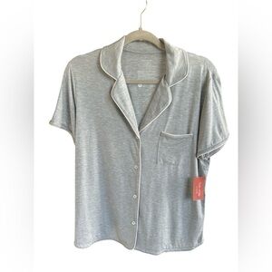 State of Day Women's Short-Sleeve Notched-Collar Pajama Top Size S